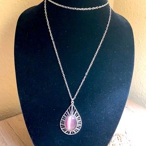 Silver Necklace with Free Matching Earrings